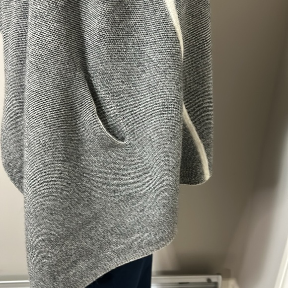 Skull Cashmere Skull Lambs Wool Angora Grey Open Cardigan Poncho Sweater Sz S - Picture 7 of 14